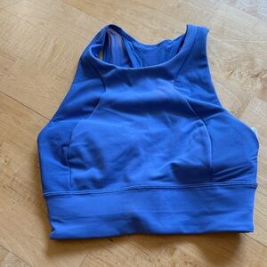 lululemon athletica Evelin High Neck Blue Sports Bra